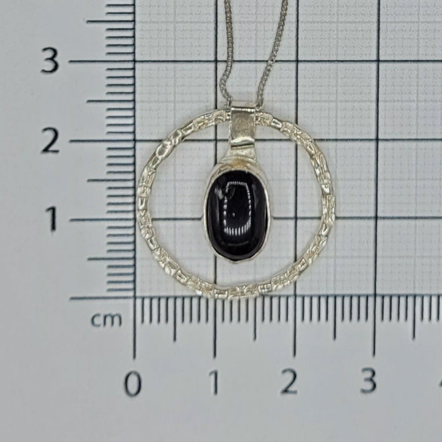 Handmade Silver Necklace With Icelandic Jaspis Stone. (Item # 2010) Silver Chain length 40 cm