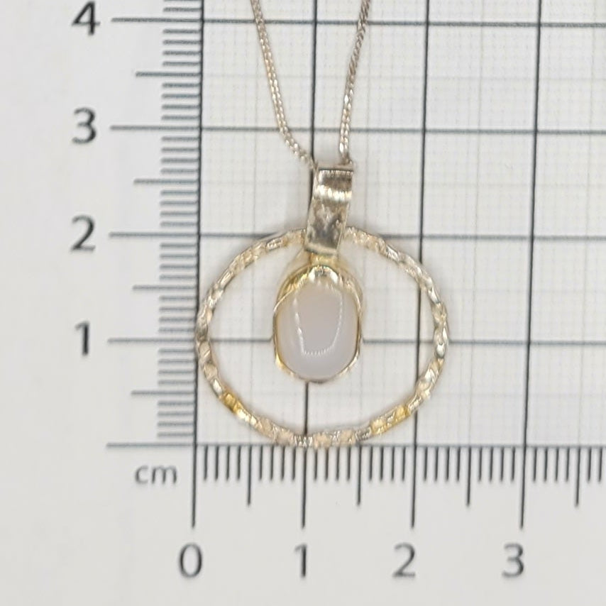 Handmade Silver Necklace With Icelandic Kvartz Stone. (Item # 2017) Silver Chain length 45 cm