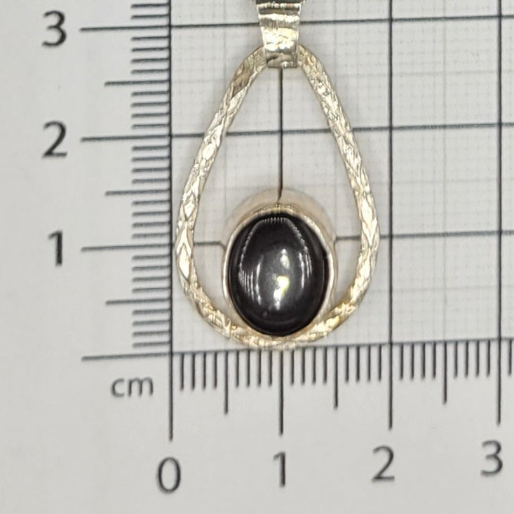 Handmade Silver Necklace With Icelandic Jaspis Stone. (Item # 2018) Silver Chain length 45 cm