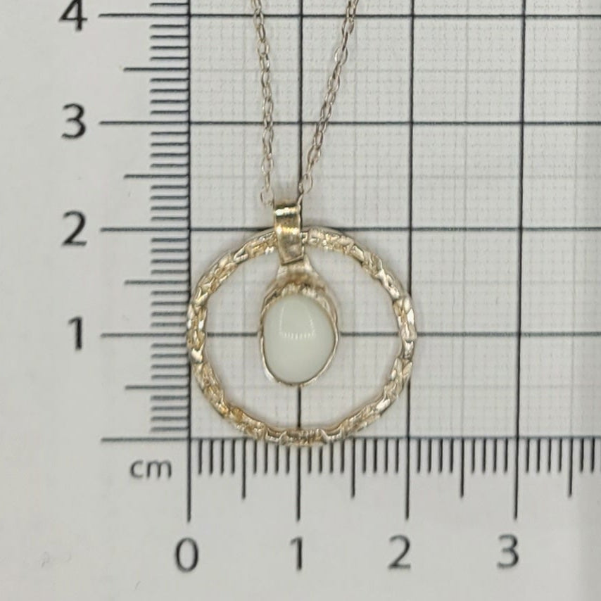 Handmade Silver Necklace With Icelandic Kvartz Stone. (Item # 2022) Silver Chain length 40 cm