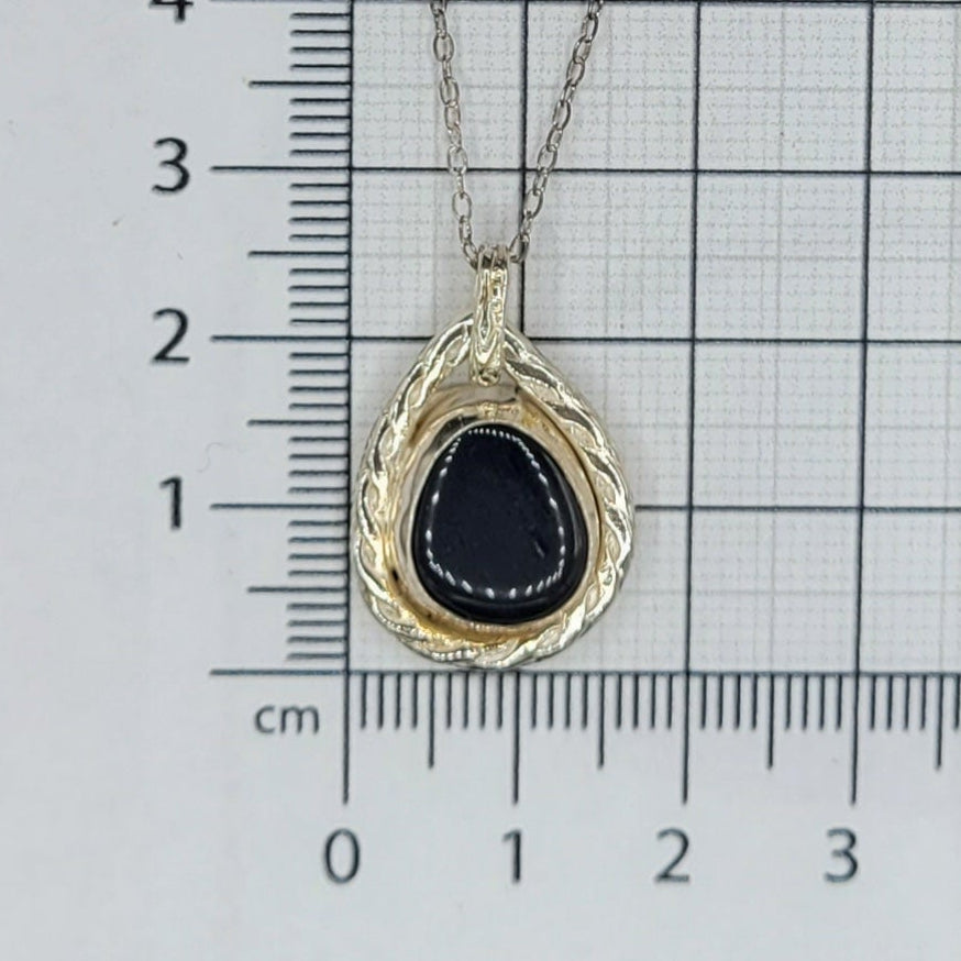 Handmade Silver Necklace With Icelandic Jaspis Stone. (Item # 2027) Silver Chain length 40 cm