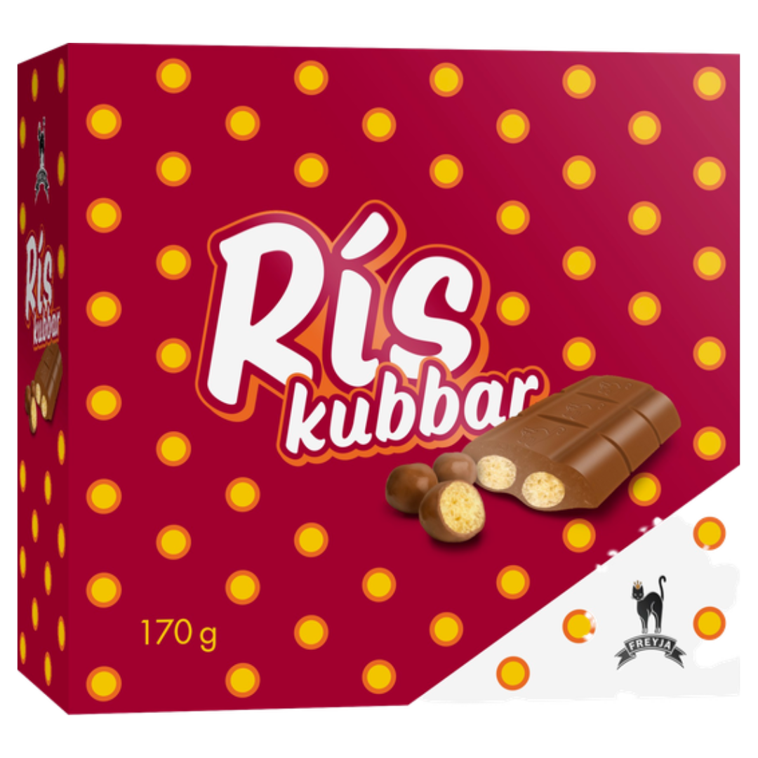 Chocolate with Crispy Cereal Puffs / Rískubbar 170 gr
