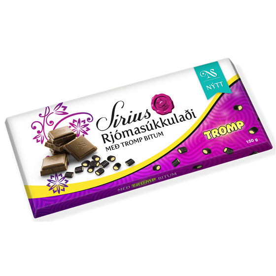 Síríus Chocolate with Liquorice / Rjómasúkkulaði með trompbitum 150 gr
