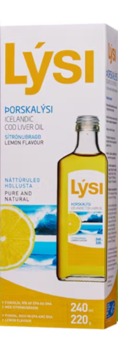 Lýsi Lemon Flavour Cod liver oil / Þorskalýsi sítrónubragð 240 ml