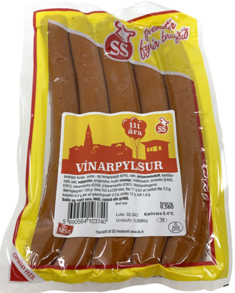 Icelandic Hot Dog 10 pcs 560 gr