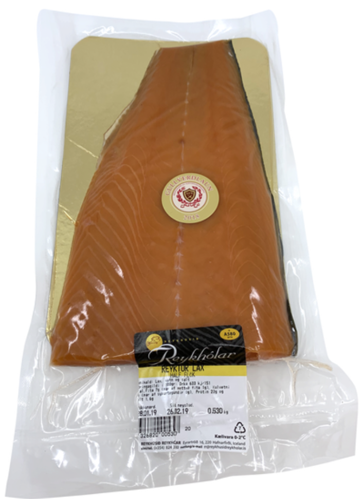 Reykhólar Smoked Salmon Half Fillets / Reyktur lax hálf flök about 500-600 gr