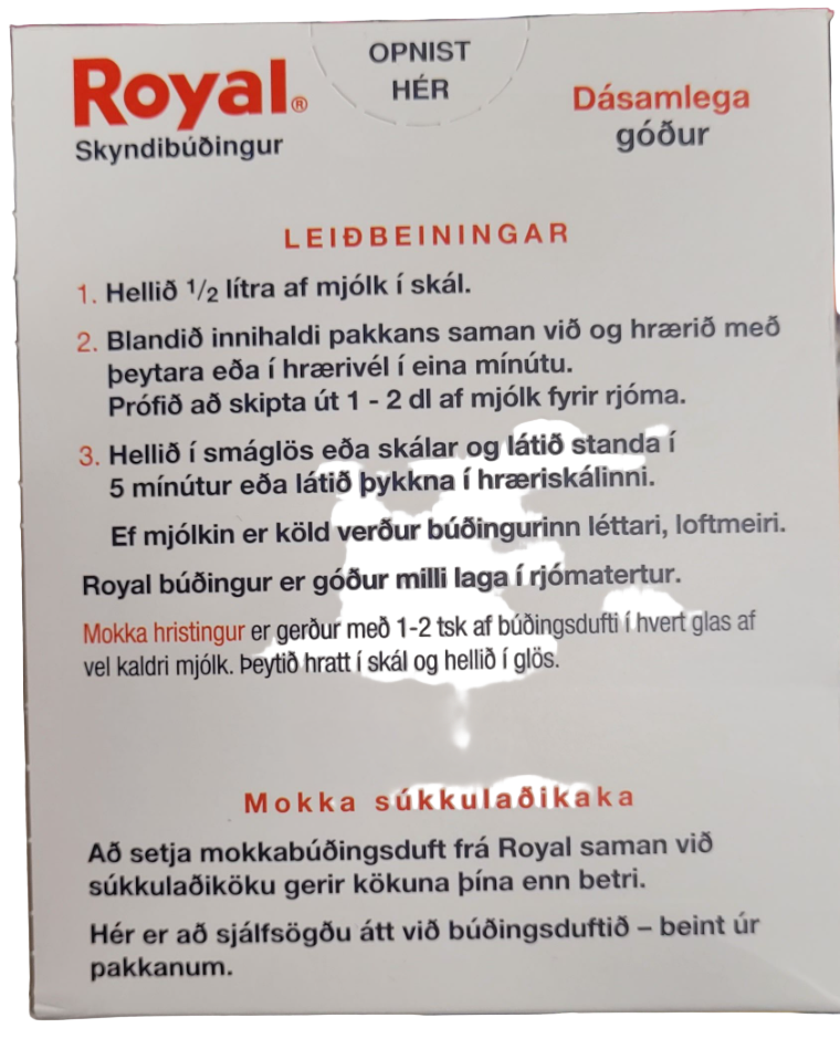 Royal mokka pudding 100 gr