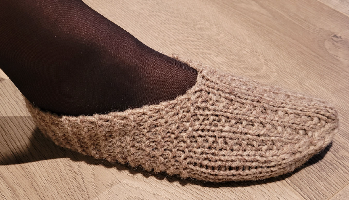 Hand Knitted Wool Slippers size 38-43