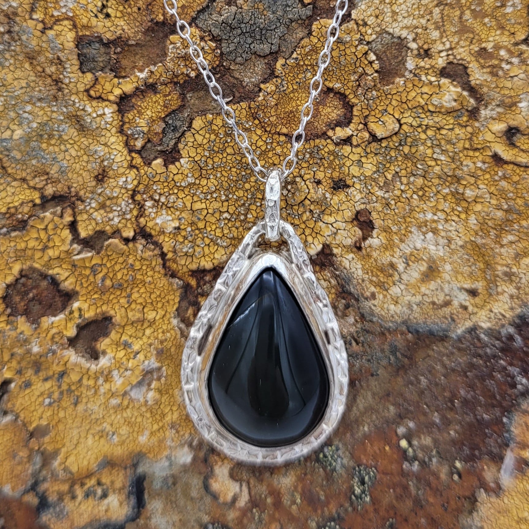 Handmade Silver Necklace With Icelandic Jaspis Stone. (Item # 2008) Silver Chain length 45 cm