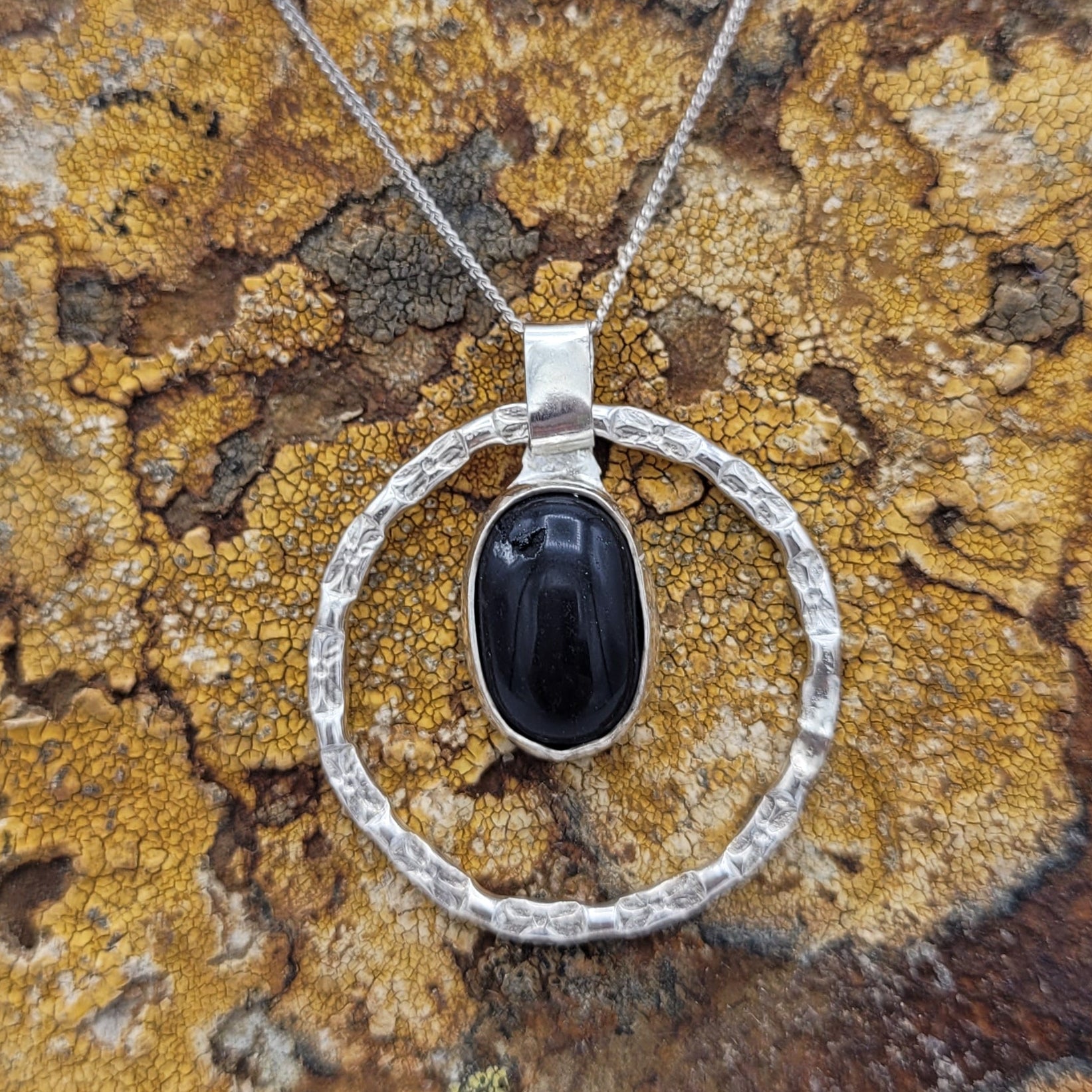 Handmade Silver Necklace With Icelandic Jaspis Stone. (Item # 2010) Silver Chain length 40 cm