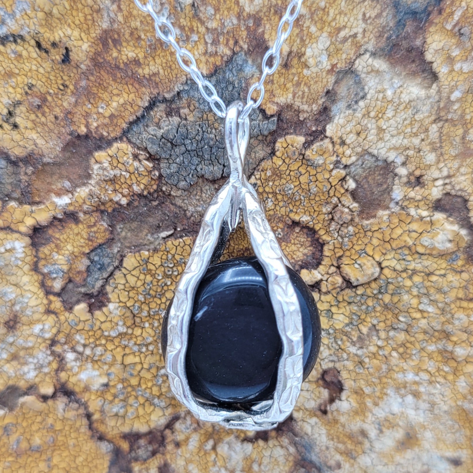 Handmade Silver Necklace With Icelandic Jaspis Stone. (Item # 2019) Silver Chain length 40 cm