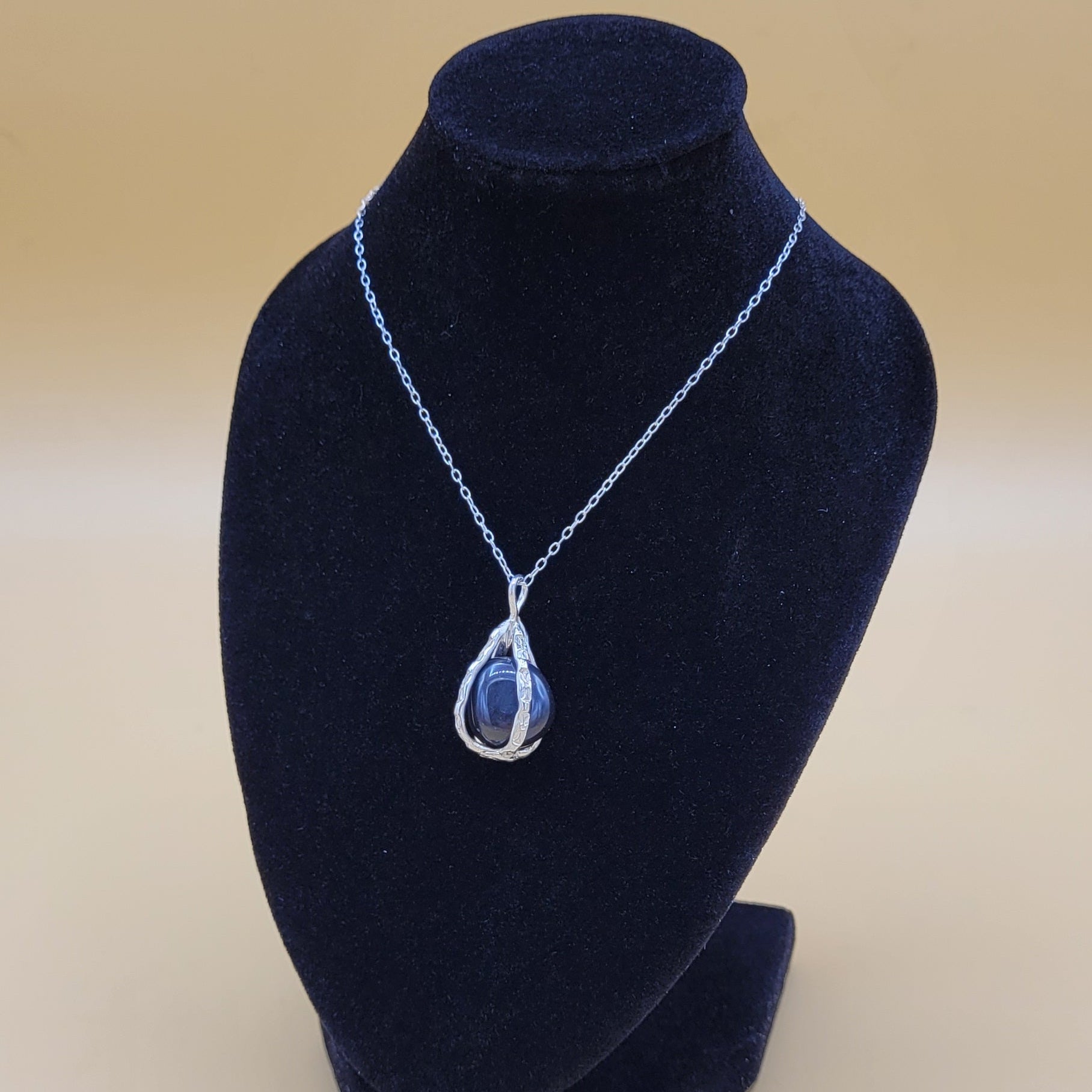 Handmade Silver Necklace With Icelandic Jaspis Stone. (Item # 2019) Silver Chain length 40 cm