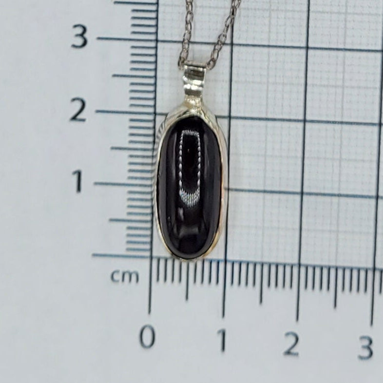 Handmade Silver Necklace With Icelandic Jaspis Stone. (Item # 2003) Silver Chain length 45 cm