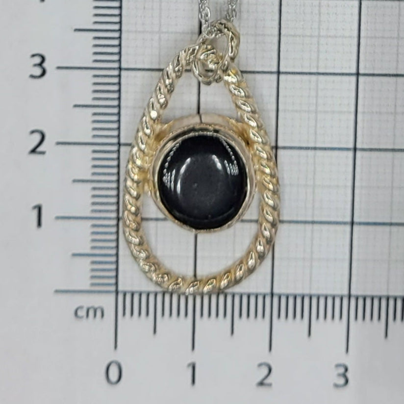 Handmade Silver Necklace With Icelandic Jaspis Stone. (Item # 2004) Silver Chain length 45 cm