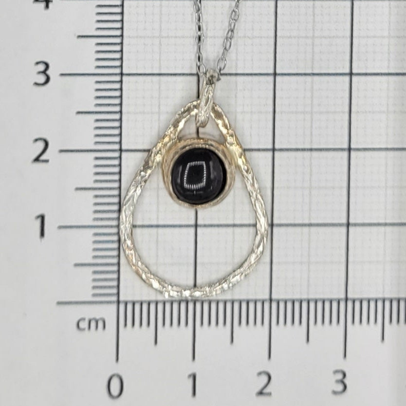 Handmade Silver Necklace With Icelandic Jaspis Stone. (Item # 2007) Silver Chain length 45 cm