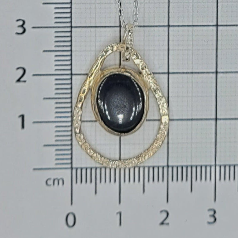 Handmade Silver Necklace With Icelandic Jaspis Stone. (Item # 2015) Silver Chain length 45 cm
