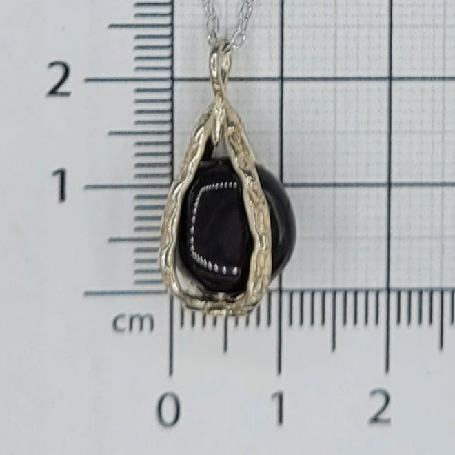 Handmade Silver Necklace With Icelandic Jaspis Stone. (Item # 2019) Silver Chain length 40 cm
