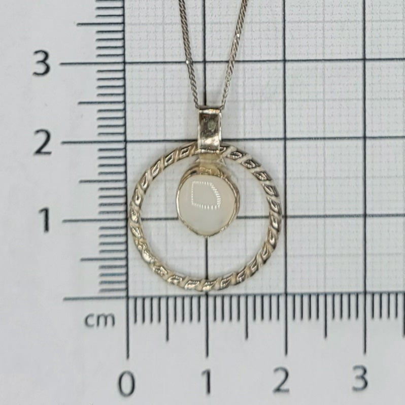 Handmade Silver Necklace With Icelandic Kvartz Stone. (Item # 2021) Silver Chain length 45 cm