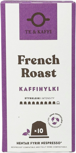 Te og Kaffi - French Roast Home Compostable 10 Capsules  55 gr