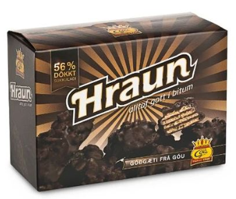 Góa  Lava Dark 56 % Chocolate Wafers / Hraunbitar 56 % súkkulaði  200 gr