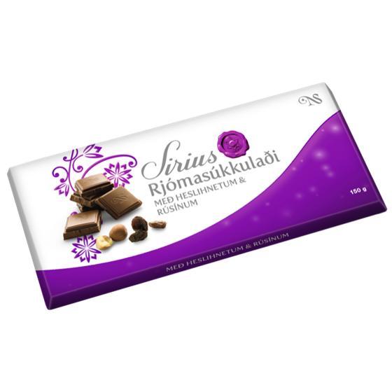 Síríus   Chocolate With Nuts & Raisins / Með heslihnetum og rúsínum  150 gr