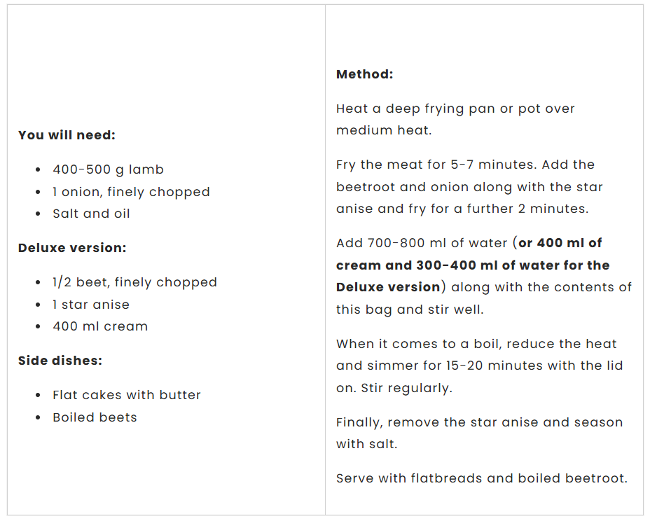 Feed The Viking Lamb Grýta / Lamba grýta  180 gr