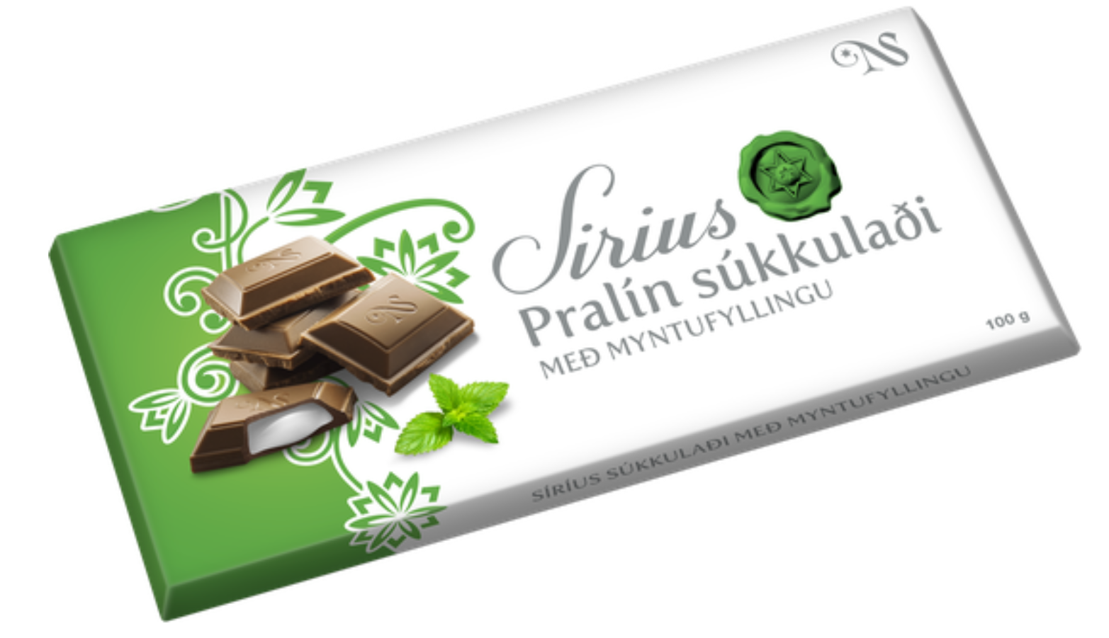 Nóa Peppermint Praline Chocolate / Pralín súkkulaði með myntufyllingu  100 gr