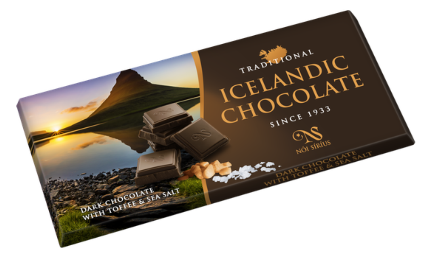 Icelandic Chocolate Dark Chocolate Toffee And Sea Salt  100 gr