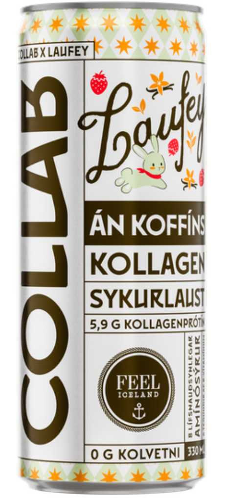 Laufey Collab Can. With out  Caffeine and Sugar-free / Collab dós laufey án koffíns og sykurlaust     330 ml
