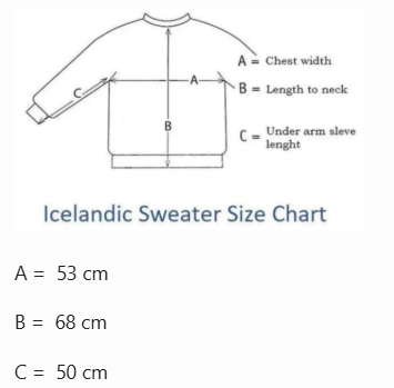 Handknitted Icelandic Wool Sweater  Size M / L